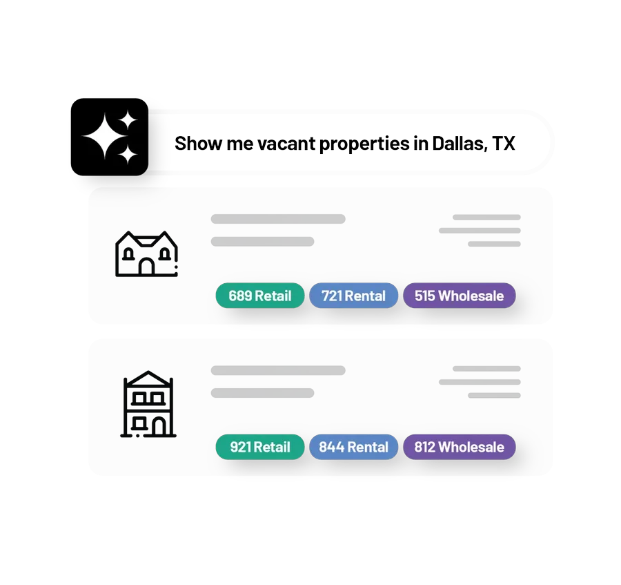 Ai chatbot answering a plain-English property search